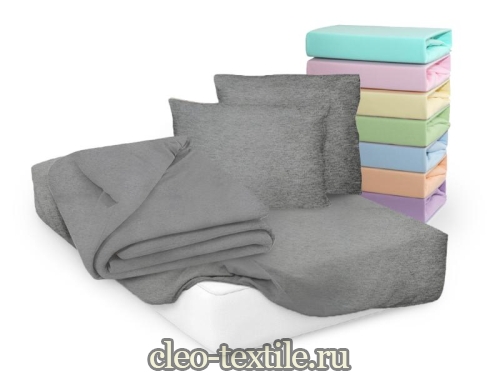 простыня cleo трикотажная на резинке 200*200*25 20/02