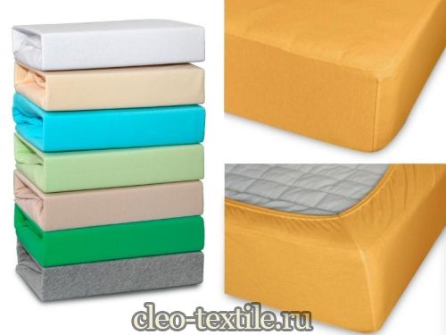 простыня cleo трикотажная на резинке 180*200*25 18/009-tp
