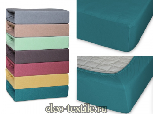простыня cleo трикотажная на резинке 90*200*25 9/19