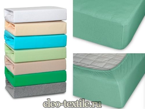 простыня cleo трикотажная на резинке 180*200*25 18/007-tp