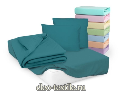 простыня cleo трикотажная на резинке 180*200*25 18/19