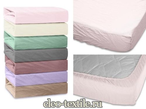 простыня на резинке cleo микросатин 160*200*25 160/049-ptr