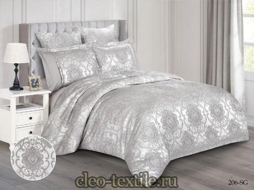 постельное белье cleo satin jacquard 41/206-sg семейное