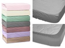 простыня на резинке cleo микросатин 160*200*25 160/012-ptr