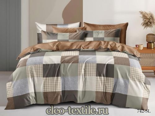 постельное белье cleo satin lux cl15/742-sl 1.5 спальное