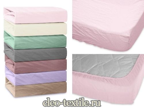 простыня на резинке cleo микросатин 140*200*25 140/009-ptr