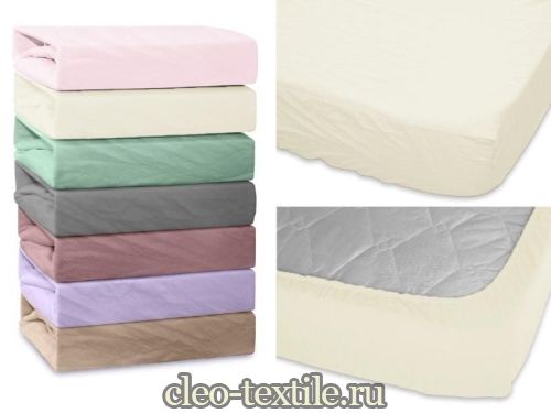 простыня на резинке cleo микросатин 140*200*25 140/010-ptr
