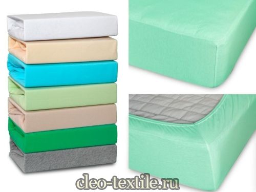 простыня cleo трикотажная на резинке 180*200*25 18/011-tp
