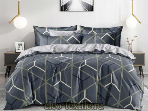 кпб cleo "satin lux" 1,5 спальный cl15/735-sl