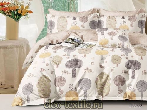 постельное белье cleo satin de' luxe 15/866-sk 1.5 спальное