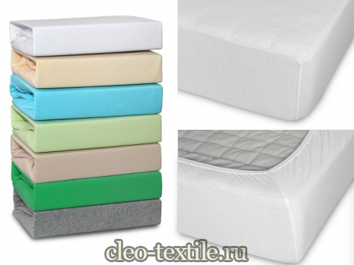простыня cleo трикотажная на резинке 90*200*25 9/14