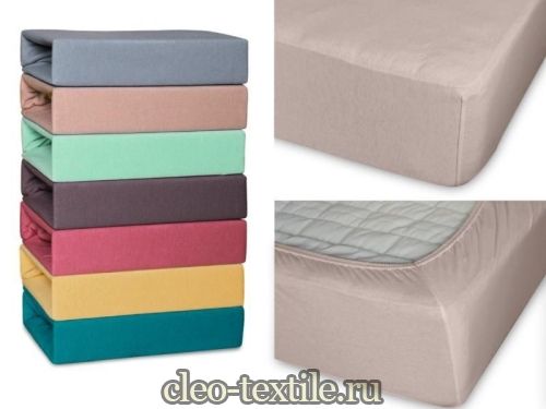 простыня cleo трикотажная на резинке 140*200*25 14/012-tp