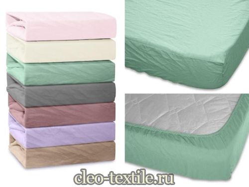 простыня на резинке cleo микросатин 160*200*25 160/011-ptr