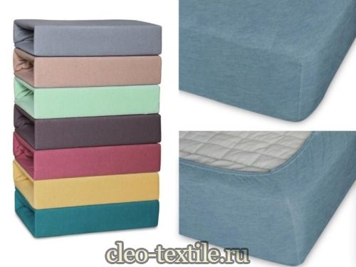 простыня cleo трикотажная на резинке 90*200*25 9/26