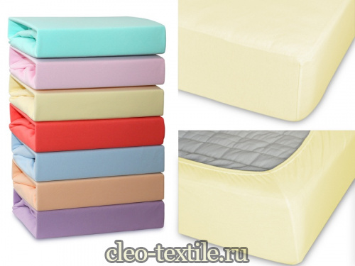 простыня cleo трикотажная на резинке 200*200*25 20/05