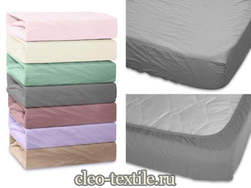 простыня на резинке cleo микросатин 180*200*25 180/012-ptr