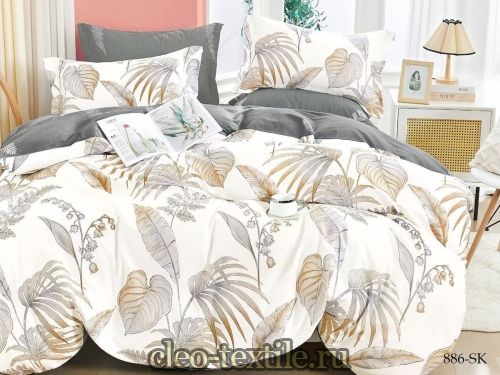 постельное белье cleo satin de' luxe 15/886-sk 1.5 спальное
