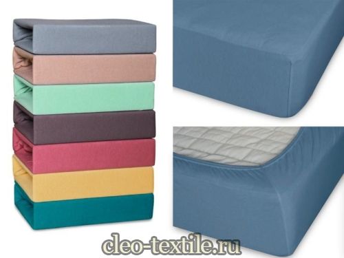 простыня cleo трикотажная на резинке 140*200*25 14/008-tp