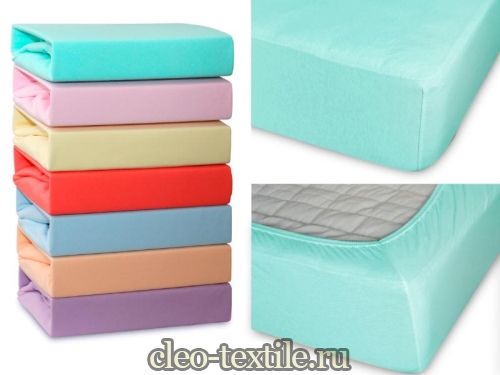 простыня cleo трикотажная на резинке 160*200*25  16/010-tp
