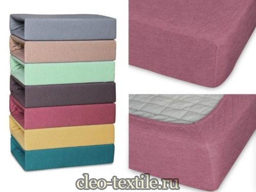 простыня cleo трикотажная на резинке 140*200*25 14/24