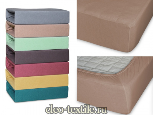 простыня cleo трикотажная на резинке 140*200*25 14/16